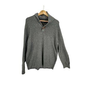 Banana Republic Sweater Mens Size XL Gray Wooden‎ Closure